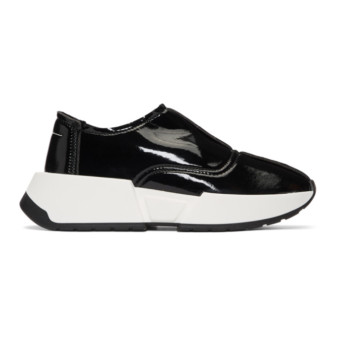 MM6 MAISON MARGIELA MM6 MAISON MARGIELA BLACK CHUNKY SLIP-ON SNEAKERS