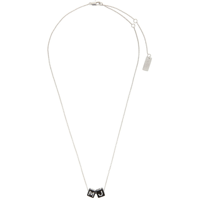 MARC JACOBS MARC JACOBS SILVER THE TOY BLOCKS PENDANT NECKLACE