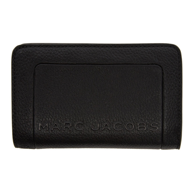 Marc Jacobs Black The Textured Box Compact Wallet In 001 Black