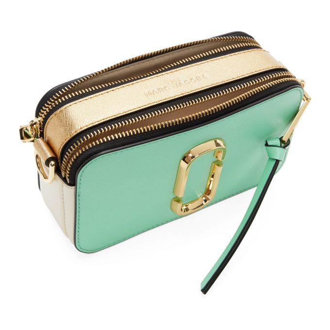 Marc Jacobs Green Small Snapshot Bag In 391 Mint