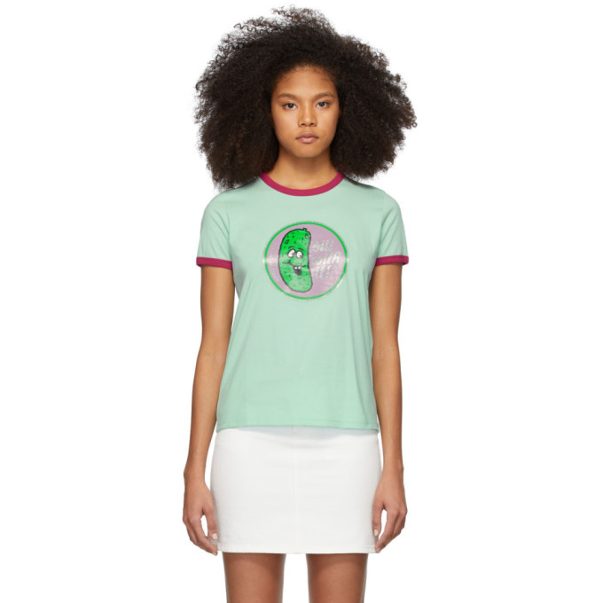 Marc Jacobs Green The Ringer T-shirt In 301 Green