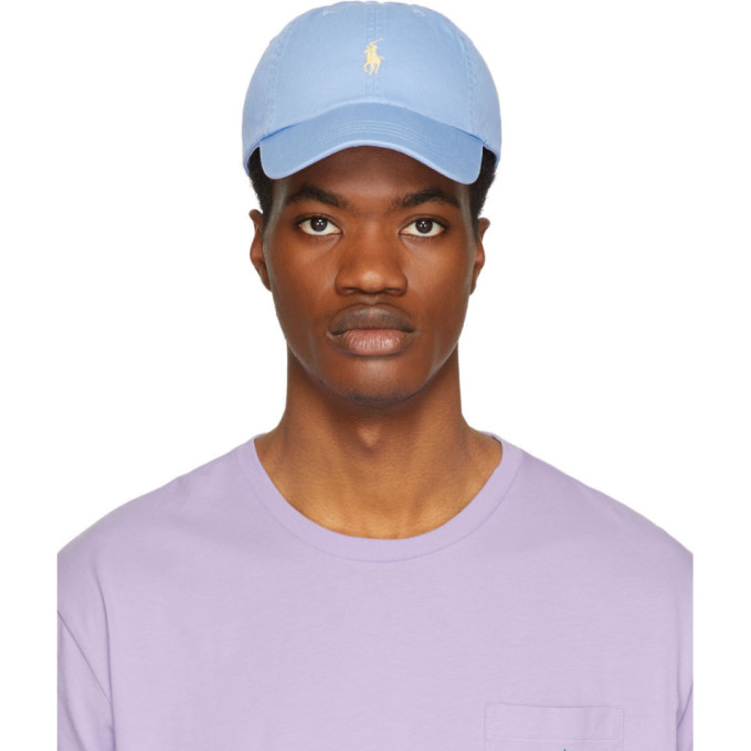 blue and yellow polo hat