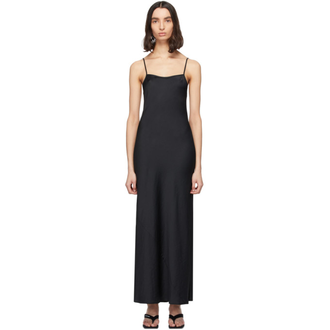 Alexander Wang T Black Light Wash & Go Maxi Cami Dress In 001 Black