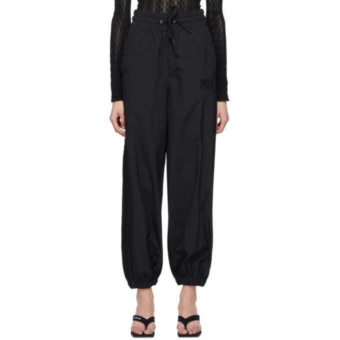 ALEXANDER WANG T ALEXANDERWANG.T BLACK HYBRID LOUNGE PANTS