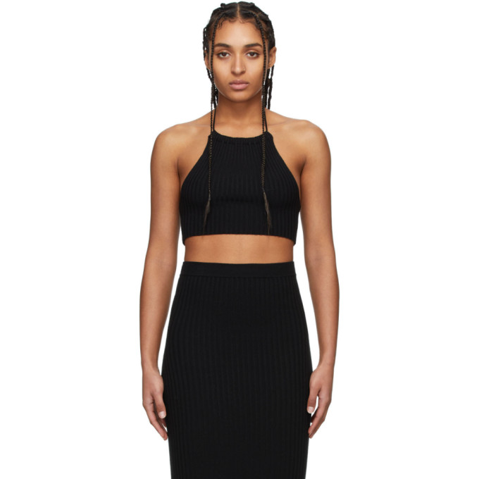 Giu Giu Black Halter Top In Onyx