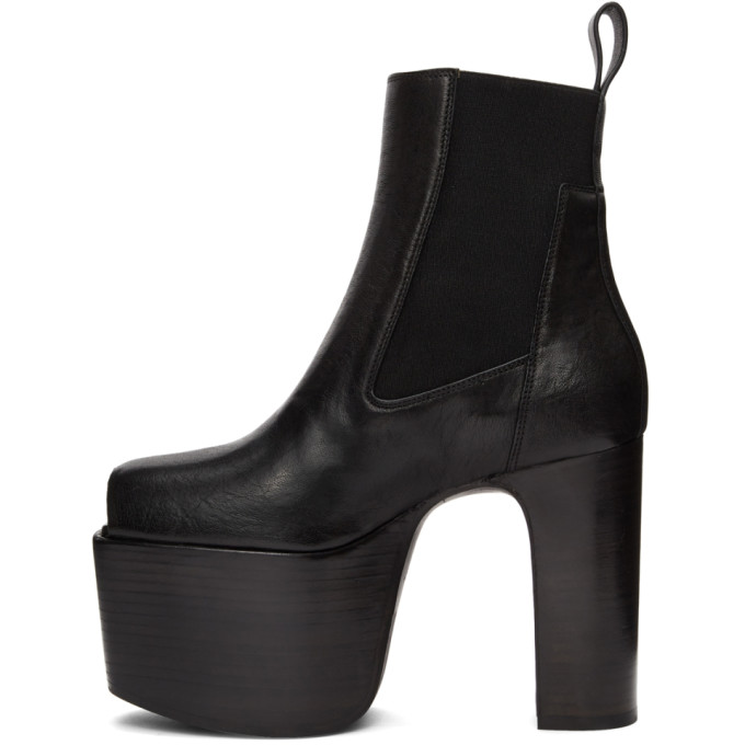 RICK OWENS RICK OWENS BLACK OPEN TOE KISS BOOTS