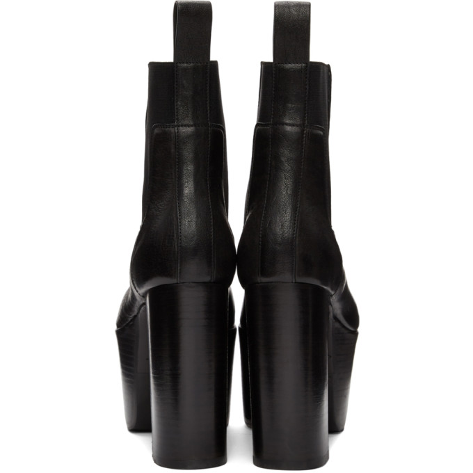 RICK OWENS RICK OWENS BLACK OPEN TOE KISS BOOTS