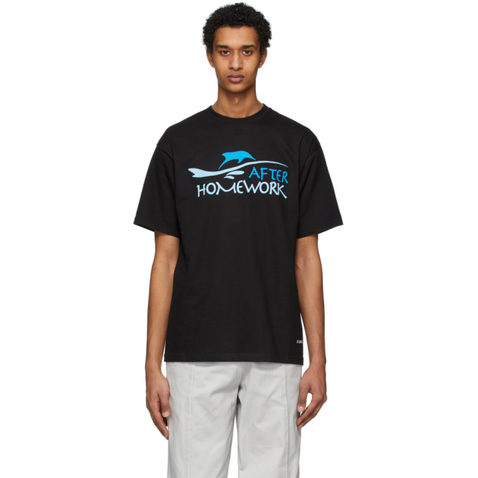 Afterhomework Ssense Exclusive Black Image Back T-shirt