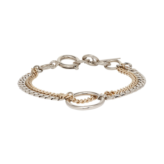 Justine Clenquet Gold And Silver Bicolor Jane Bracelet In Silver Gol