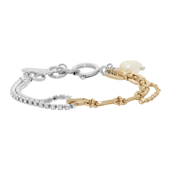 Justine Clenquet Silver And Gold Jamie Bracelet In Pallad/gold | ModeSens