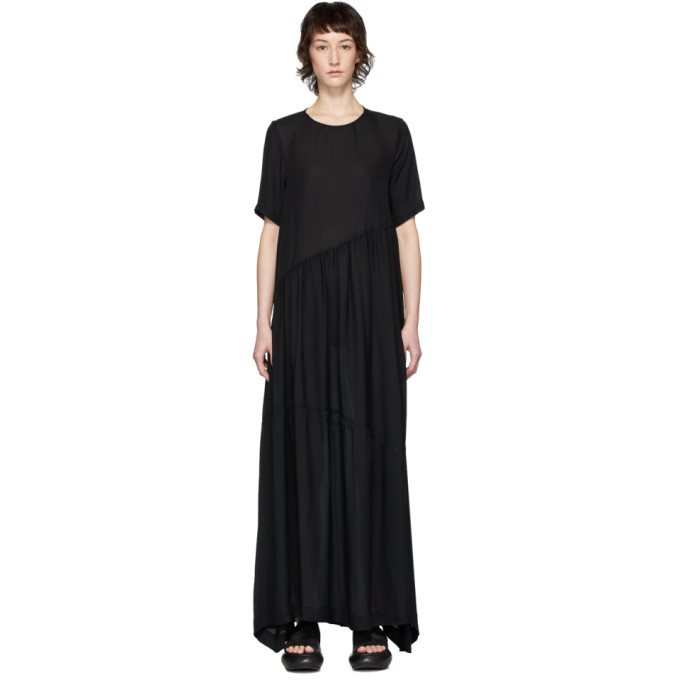 Collina Strada Black Silk Charlie Engman Edition Ritual Dress