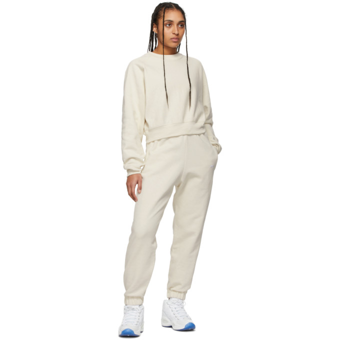 REEBOK X VICTORIA BECKHAM REEBOK BY VICTORIA BECKHAM OFF-WHITE JOGGER LOUNGE PANTS