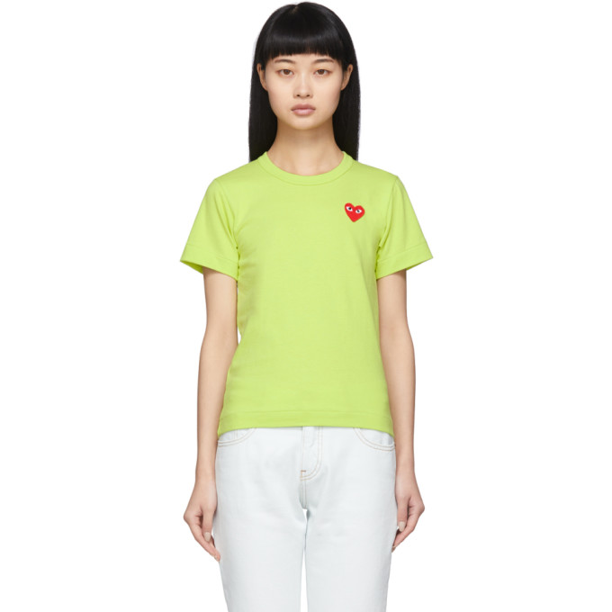 COMME DES GARÇONS PLAY COMME DES GARCONS PLAY GREEN SMALL HEART T-SHIRT