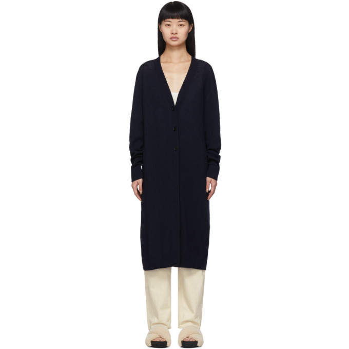 Jil Sander Navy And Cardigan Dress In 404 Midnigh