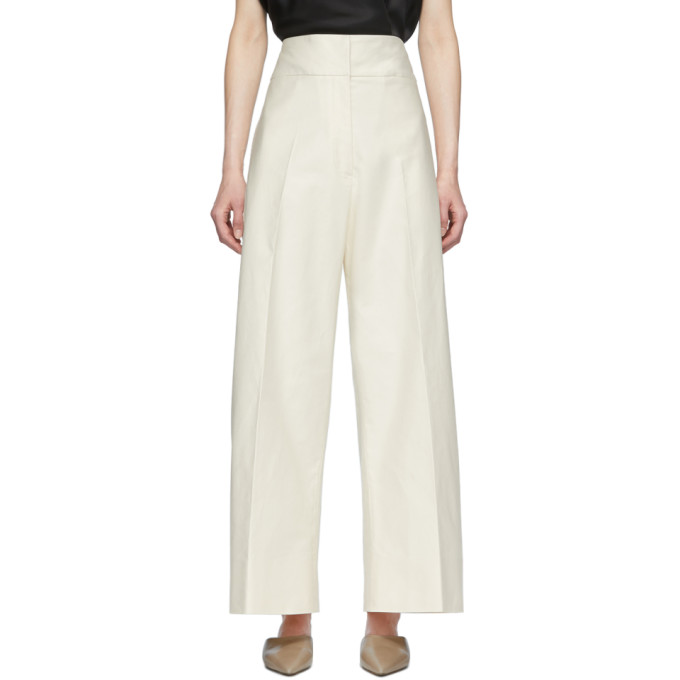 JIL SANDER JIL SANDER BEIGE SAILOR TROUSERS