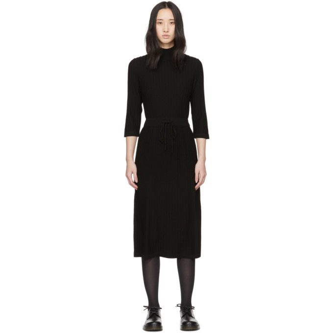 APC A.P.C. BLACK WOOL VIVIANNE DRESS