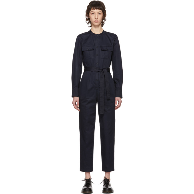 APC A.P.C. NAVY ELEONORE JUMPSUIT