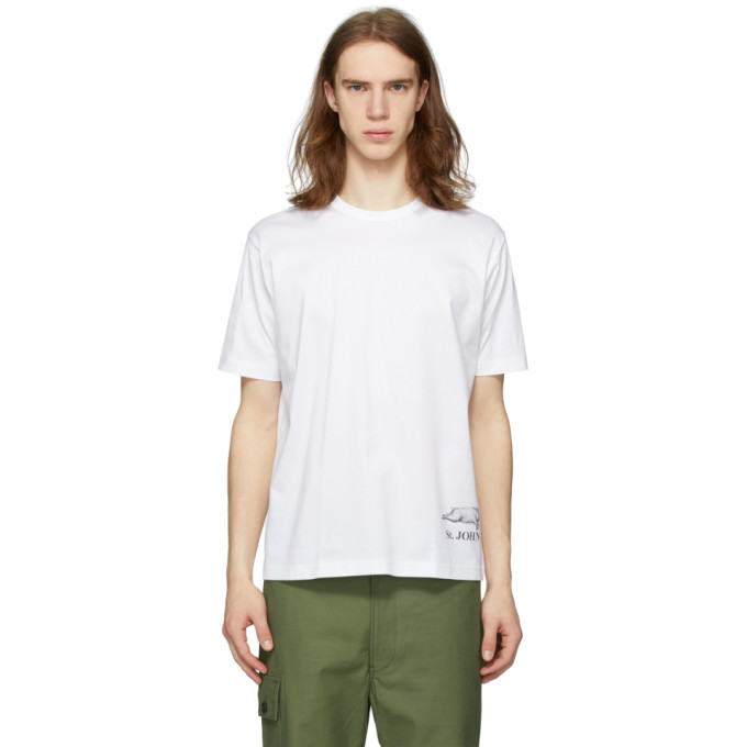 JUNYA WATANABE JUNYA WATANABE WHITE ST. JOHN T-SHIRT