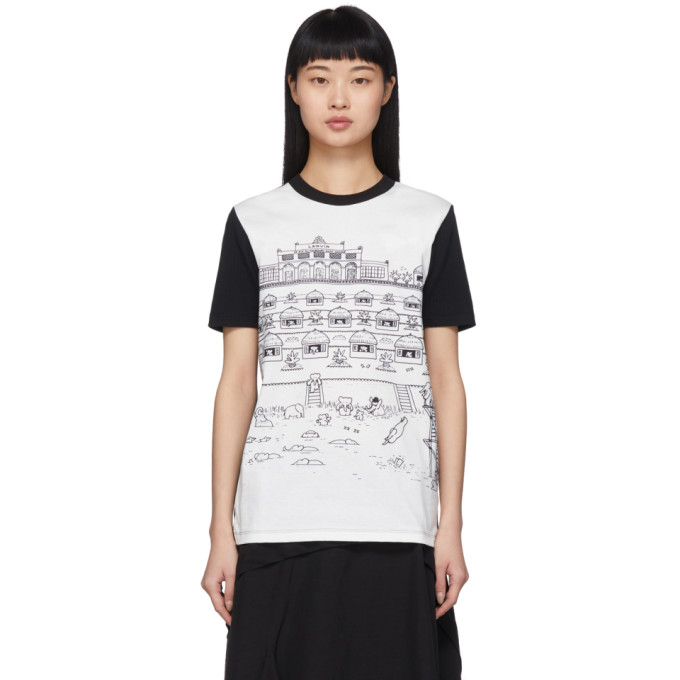 Lanvin Classic Printed T-shirt In White/black