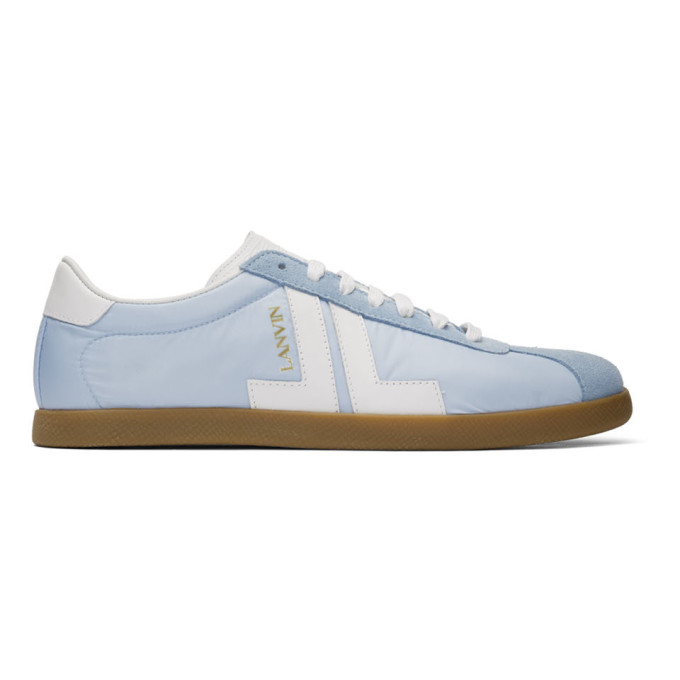 LANVIN LANVIN BLUE DUAL-MATERIAL JL SNEAKERS