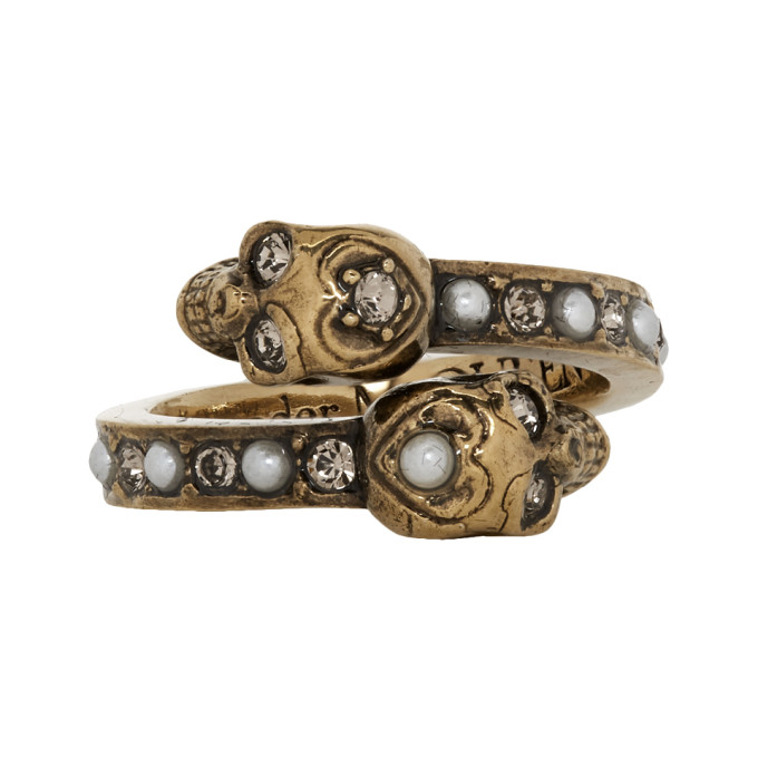 alexander mcqueen gold ring