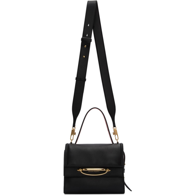 Alexander Mcqueen Black 'the Story' Bag In 1050 Blk/rd