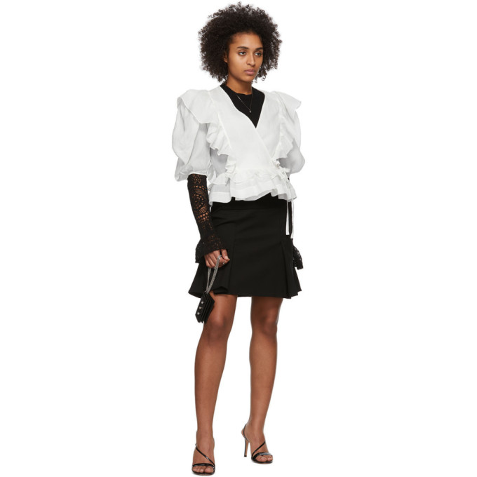 ALEXANDER MCQUEEN ALEXANDER MCQUEEN BLACK WOOL LACE CREWNECK SWEATER