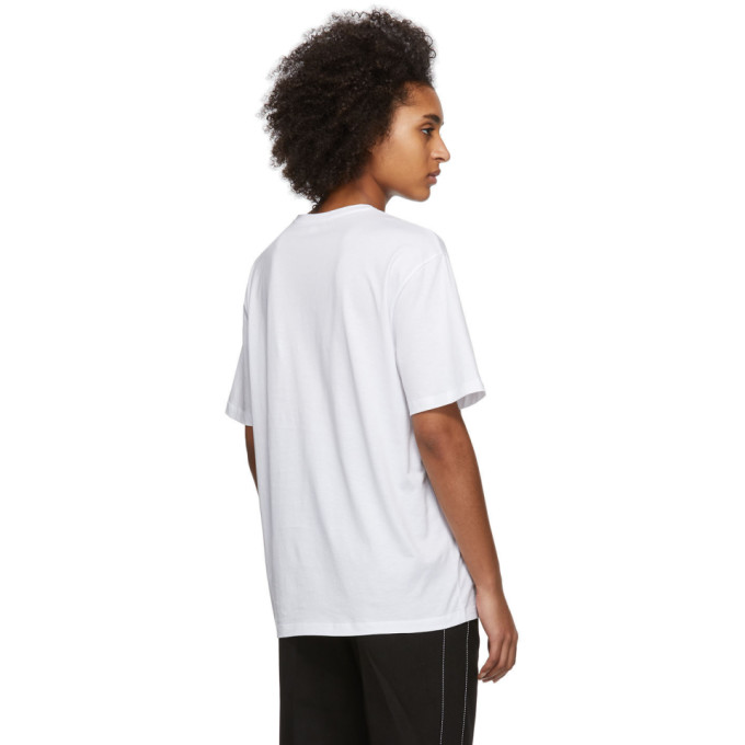 ALEXANDER MCQUEEN ALEXANDER MCQUEEN WHITE PINK ROSE T-SHIRT