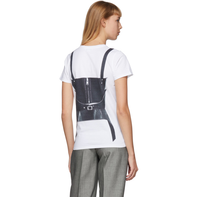ALEXANDER MCQUEEN ALEXANDER MCQUEEN WHITE TROMPE LOEIL CORSET T-SHIRT