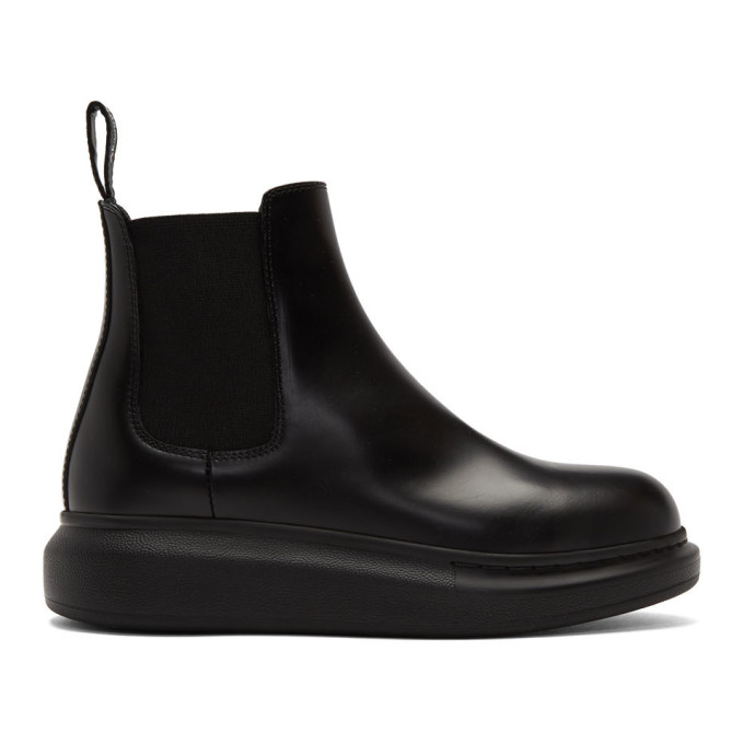 ALEXANDER MCQUEEN ALEXANDER MCQUEEN BLACK HYBRID CHELSEA BOOTS