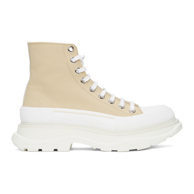 tan canvas sneakers