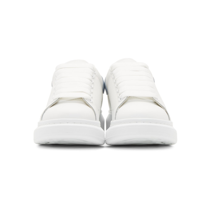 ALEXANDER MCQUEEN WHITE & BLUE OVERSIZED SNEAKERS