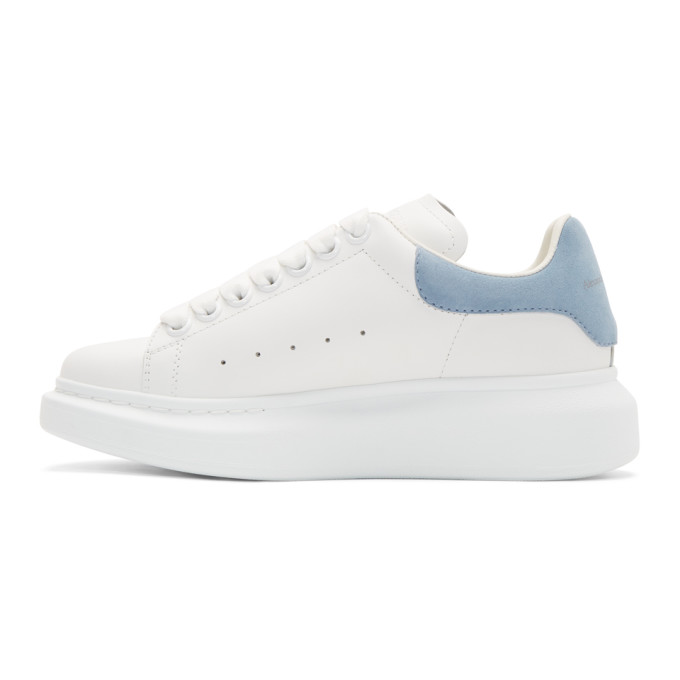 ALEXANDER MCQUEEN WHITE & BLUE OVERSIZED SNEAKERS