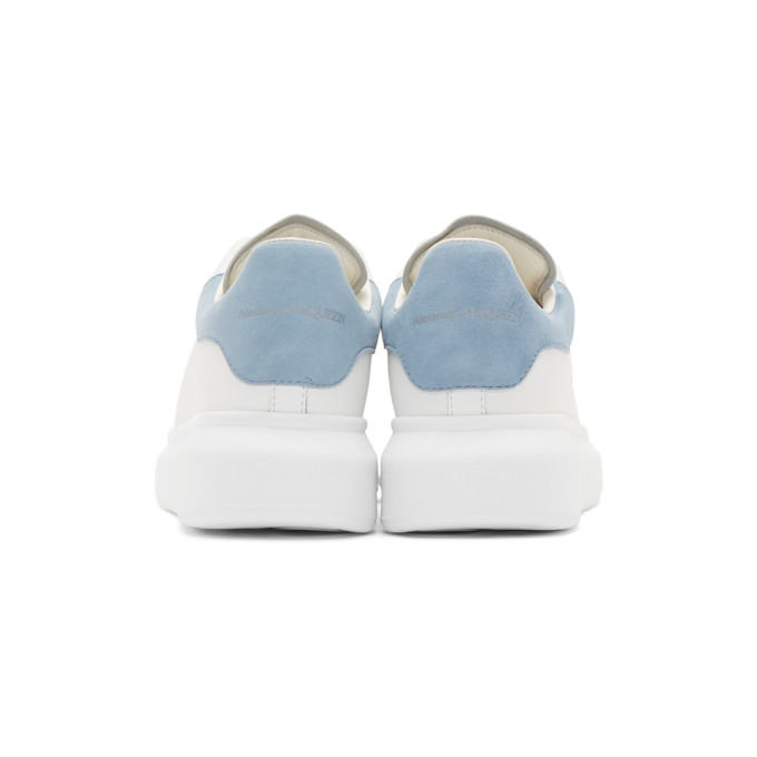 ALEXANDER MCQUEEN WHITE & BLUE OVERSIZED SNEAKERS