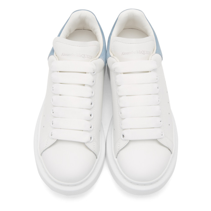 ALEXANDER MCQUEEN WHITE & BLUE OVERSIZED SNEAKERS