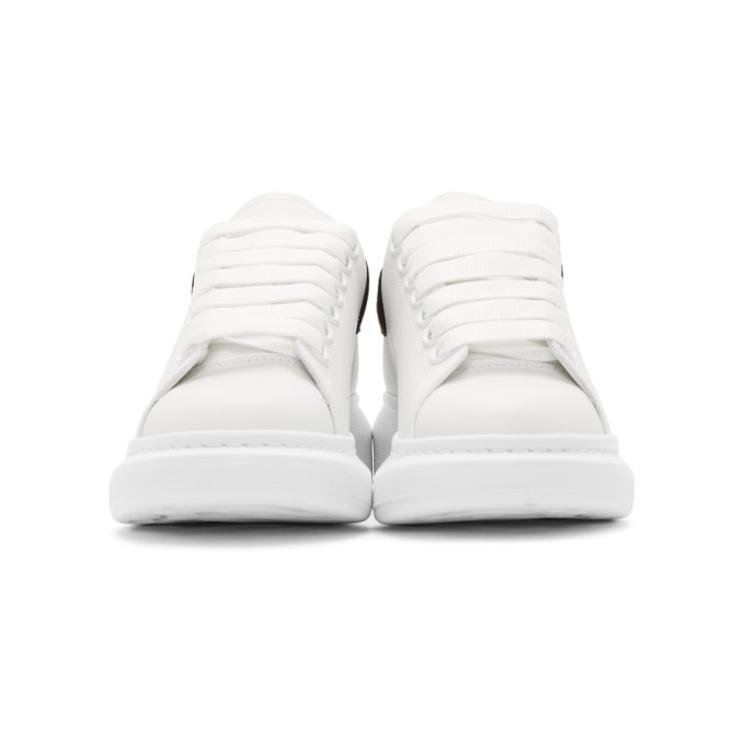 ALEXANDER MCQUEEN ALEXANDER MCQUEEN WHITE AND BLACK OVERSIZED SNEAKERS