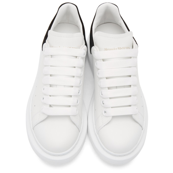 ALEXANDER MCQUEEN ALEXANDER MCQUEEN WHITE AND BLACK OVERSIZED SNEAKERS