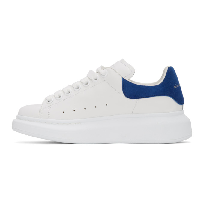 ALEXANDER MCQUEEN ALEXANDER MCQUEEN WHITE AND BLUE OVERSIZED SNEAKERS