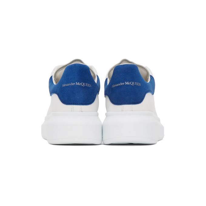 ALEXANDER MCQUEEN ALEXANDER MCQUEEN WHITE AND BLUE OVERSIZED SNEAKERS