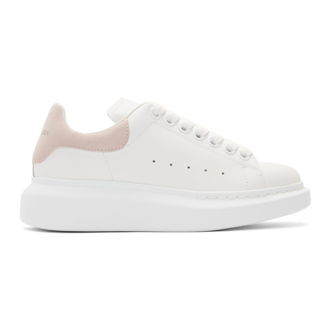 ALEXANDER MCQUEEN White & Pink Oversized Sneakers