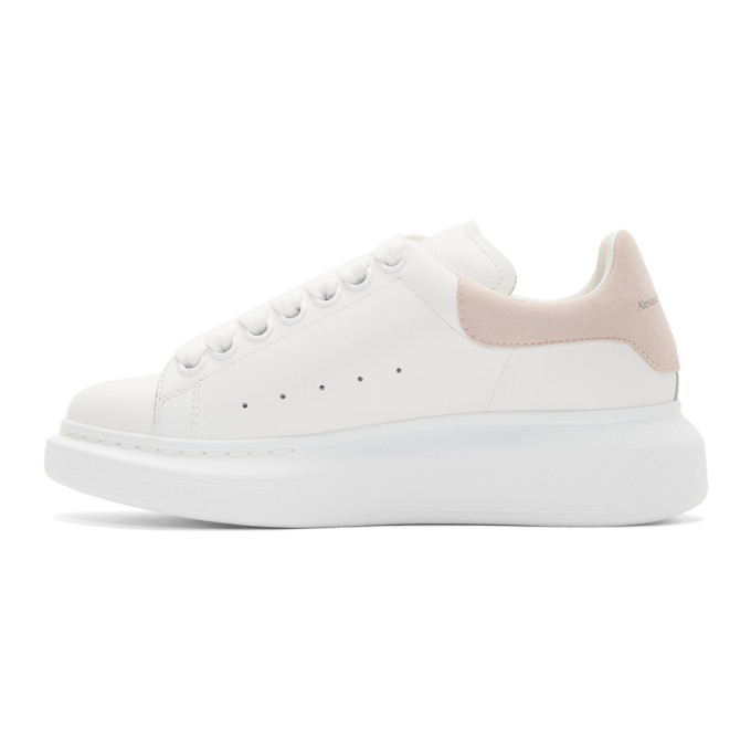 ALEXANDER MCQUEEN White & Pink Oversized Sneakers