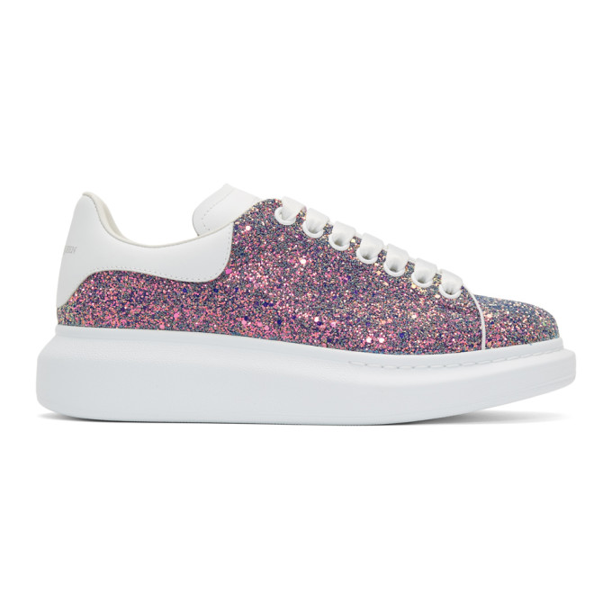 multi coloured glitter shoes