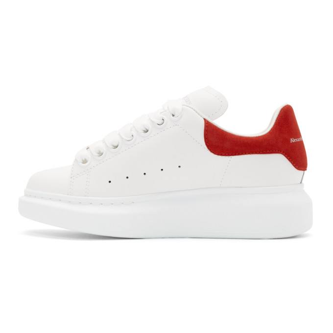 ALEXANDER MCQUEEN WHITE & RED OVERSIZED SNEAKERS