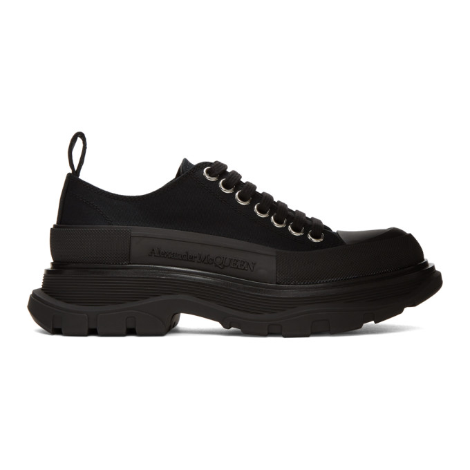 Alexander Mcqueen Tread Slick Sneakers In 1000 Black