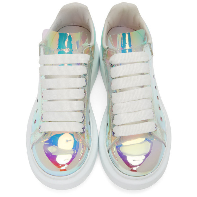 Shop Alexander Mcqueen Multicolor Halographic Oversized Sneakers In 8446 Multi