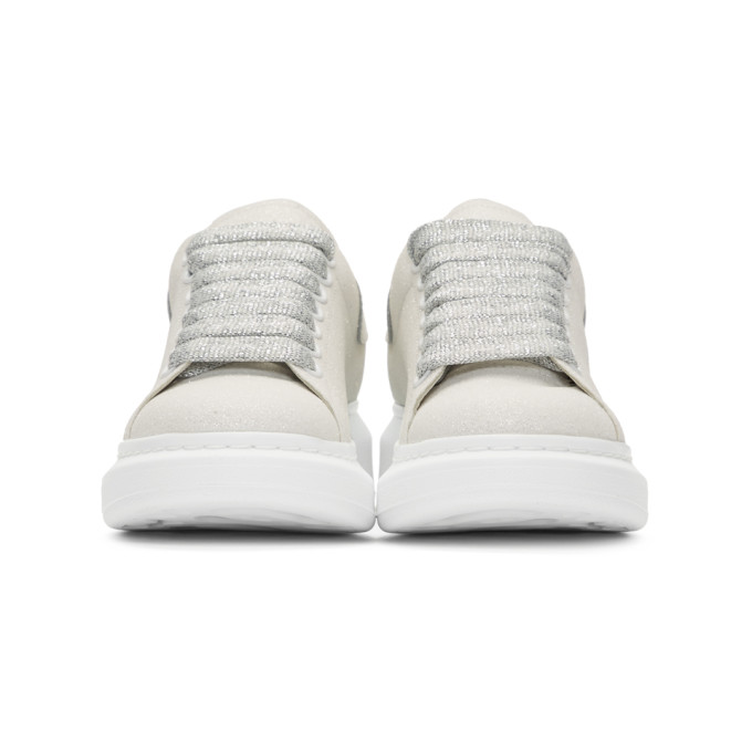 ALEXANDER MCQUEEN Off-White Glitter Oversized Sneakers