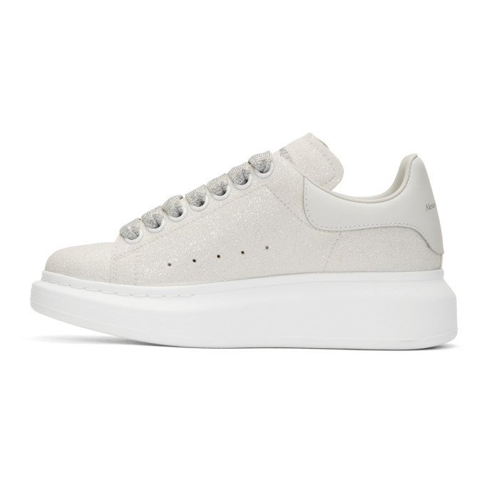 ALEXANDER MCQUEEN Off-White Glitter Oversized Sneakers