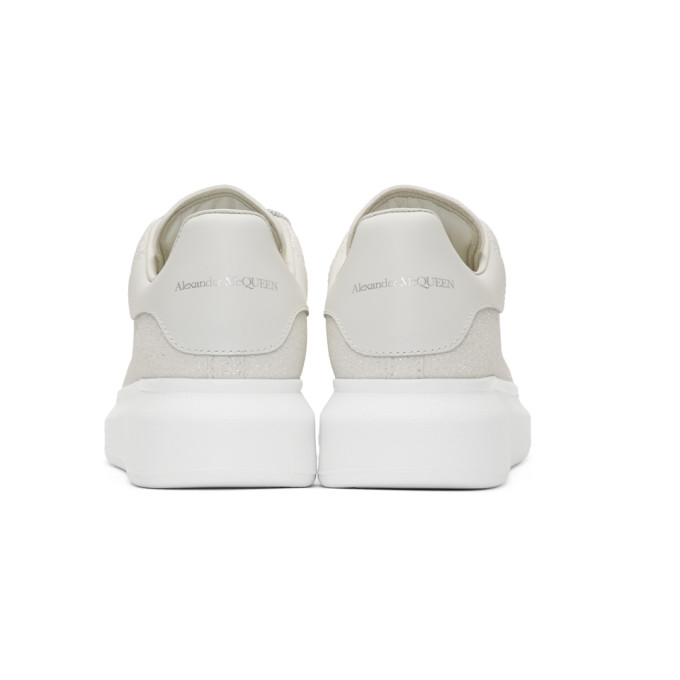 ALEXANDER MCQUEEN Off-White Glitter Oversized Sneakers