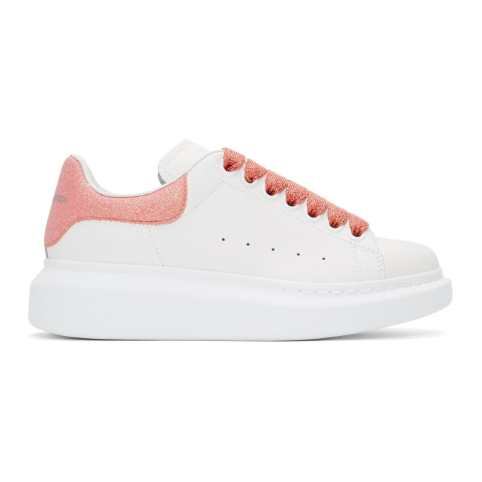 white and pink alexander mcqueen sneakers