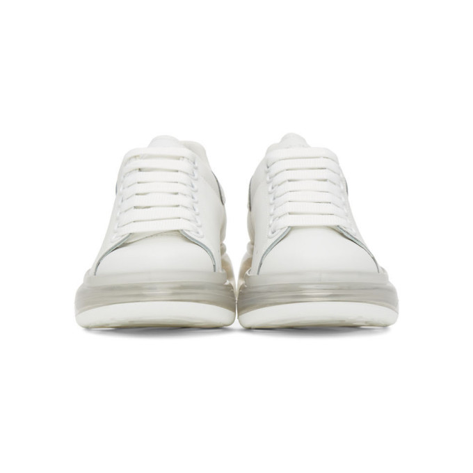 ALEXANDER MCQUEEN WHITE CLEAR SOLE OVERSIZED SNEAKERS